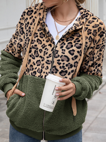 

Leopard Outerwear, Army green, Outerwear