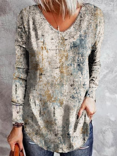 

Regular Fit Casual Abstract Shirts & Tops, Multicolor, T-Shirts