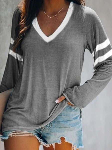 

Regular Fit Vintage Cotton Blends Tops, Gray, Tops