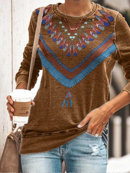 

Boho Ethnic Loosen Sweatshirt, Coffee, Hoodies & Sweatshirts