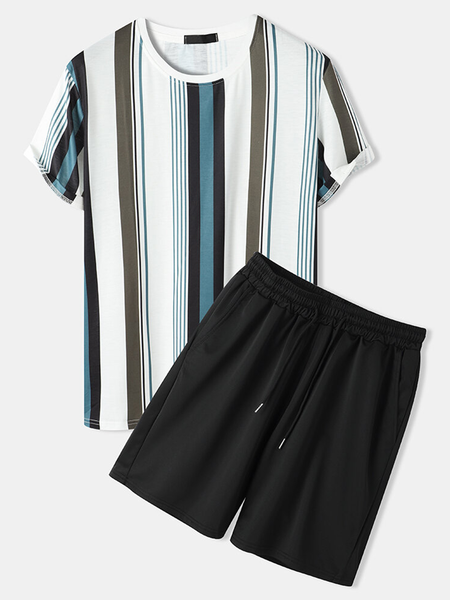 

Short Sleeve Vacation Suits, Multicolor, Men's sets