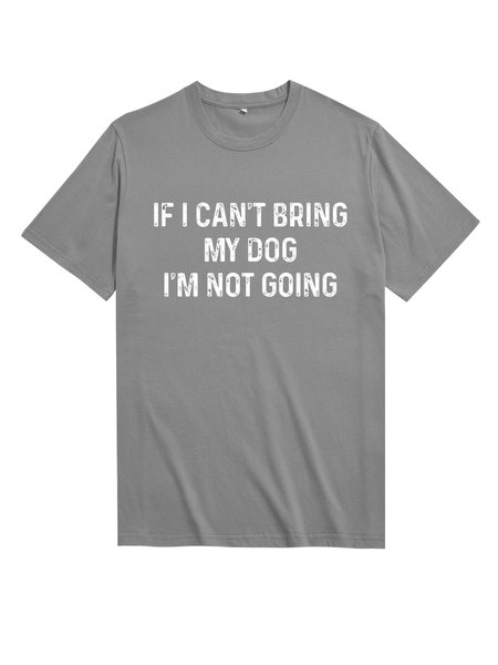

Unocis Funny Text Print Round Neck Short Sleeve T-shirt, Gray, T-shirts