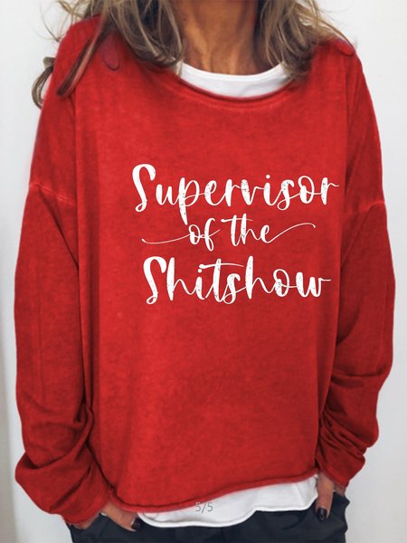 

Supervisor Of The Shit Show Printed Sweatshirts, Red, Hoodies&Sweatshirts