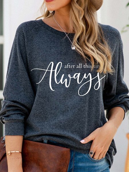 

After All This Time Crew Neck Shirts & Tops, Deep gray, Hoodies&Sweatshirts