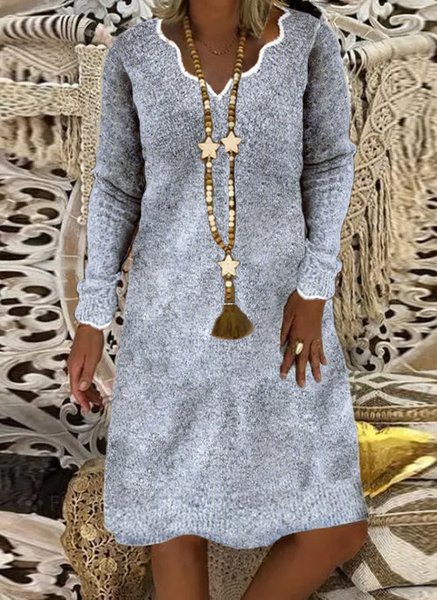 

Casual Loosen Dresses, Gray, Mini Dresses