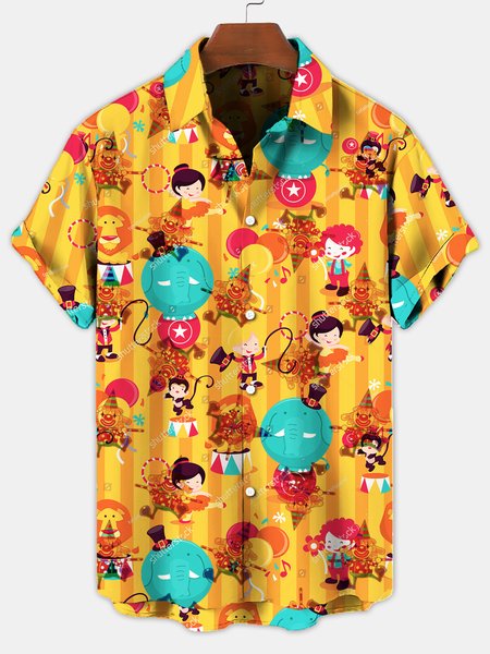 

Shirt Collar Work Shirts & Tops, Orange, Men's Floral shirt
