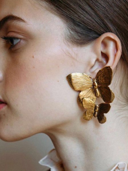 

Elegante Farfalla penzolare, D'oro, Earring