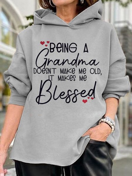 

Casual Hooded Sweatshirt, Gray, Hoodies & Sweatshirts
