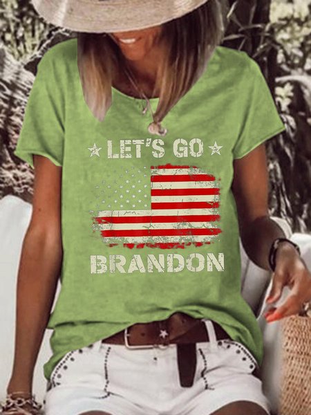 

Loosen Crew Neck Vintage Shirts & Tops, Green, T-shirts