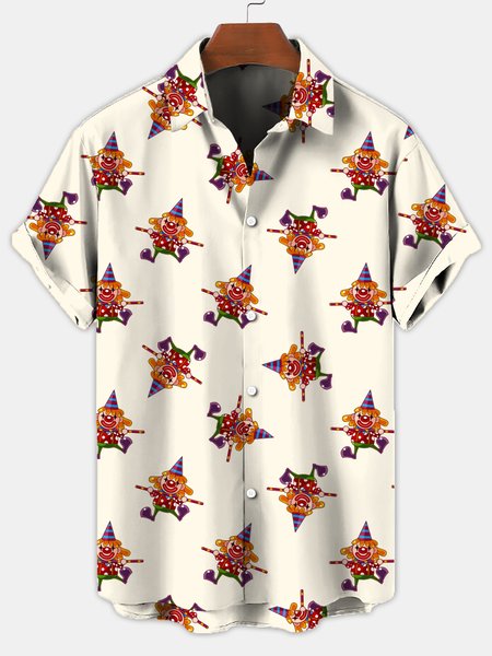 

Figure Short Sleeve Shirts & Tops, Orange, Men's Floral shirt