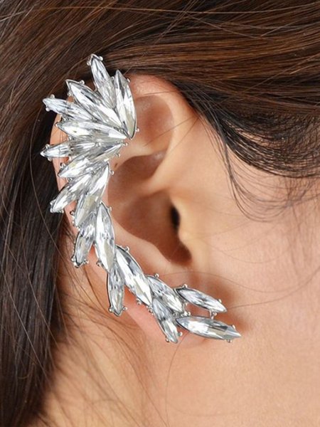 

Elegant Vintage Sweet Christmas Standard Rhinestone Earrings, White, Earrings