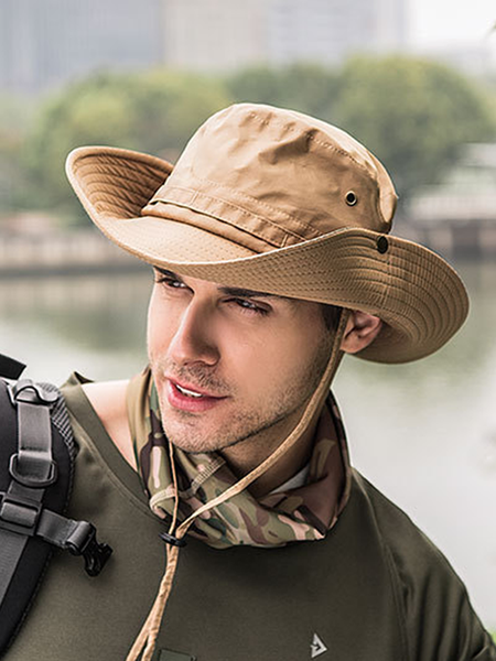 

casual visor hat, Khaki, Men Hats &Scarves&Gloves