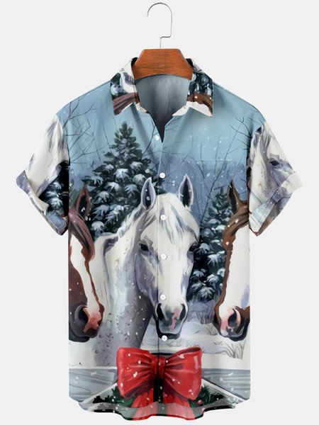 

Short Sleeve Shirt Collar Shirts & Tops, White, Shirt