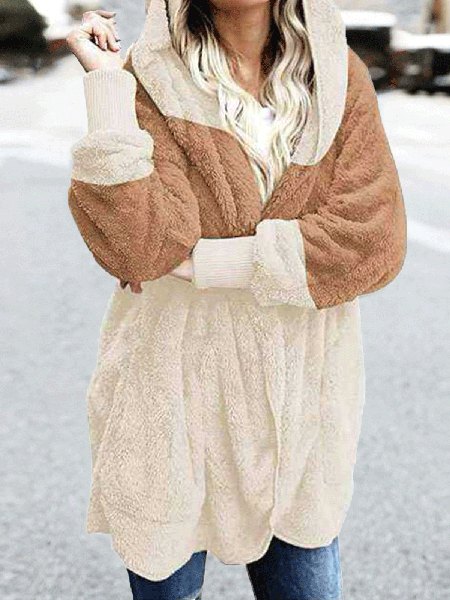 

Casual Color Block Outerwear, Outerwear