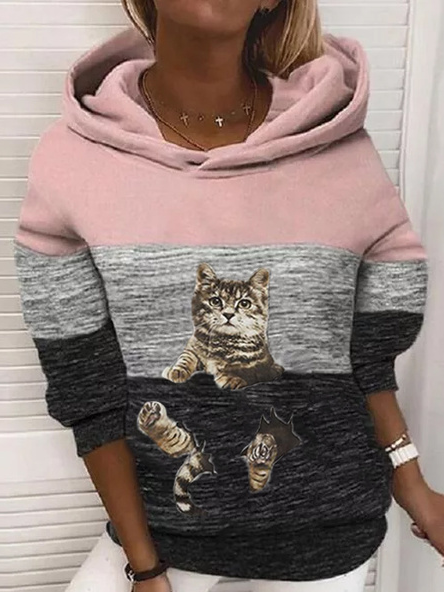 

Casual Animal Hooded Sweatshirt, Multicolor, Hoodies & Sweatshirts