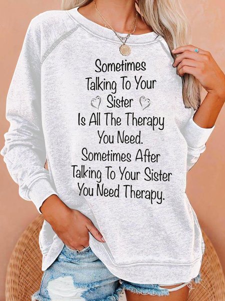 

Sister Funny Casual Sweatshirt, White, Hoodies&Sweatshirts