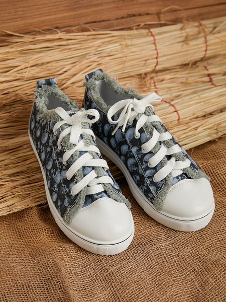 

Halloween Casual Skull Canvas Shoes, As picture, Athletic & Casual Shoes