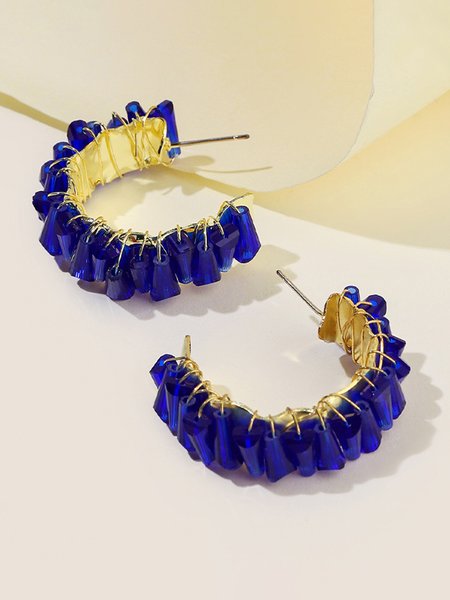 

Personalized Simple Crystal Earrings, As picture, Earrings