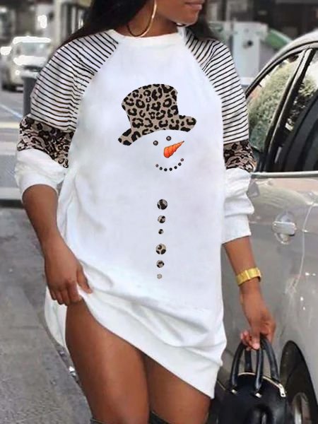 

Loosen Casual Dresses, White, Mini Dresses