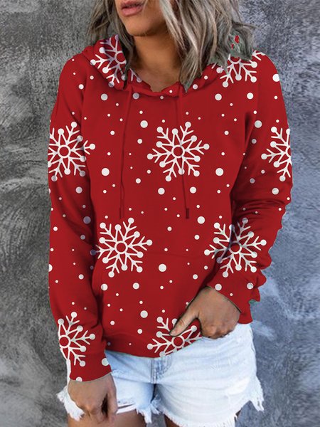 

Funny Letter Christmas Women's hooded sweatshirt, Red, Hoodies&Sweatshirts