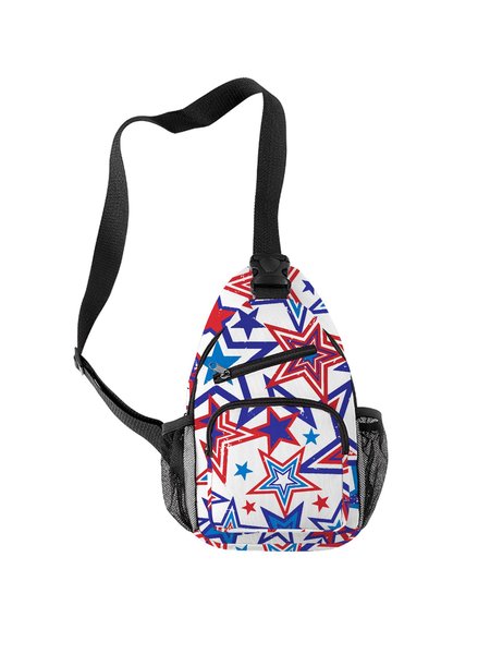 

Multicolor Star Print Crossbody Bag, As picture, Bags