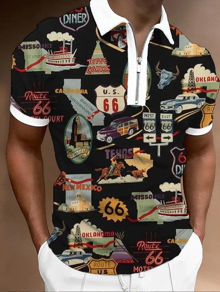 

Casual Printed Shirts & Tops, As picture, Men's t-shirts