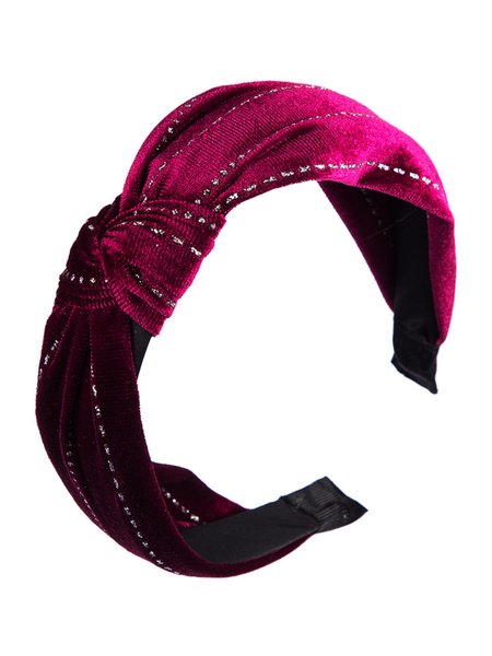 

Retro Simple Suede Headband, Rose red, Headwear