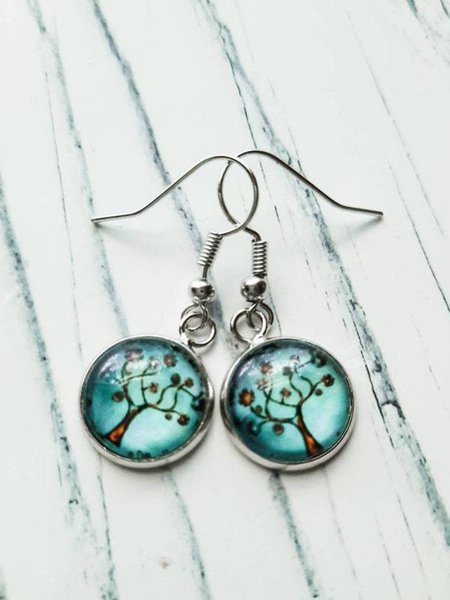 

Vintage Tree Of Life Alloy Earrings, As picture, Earrings