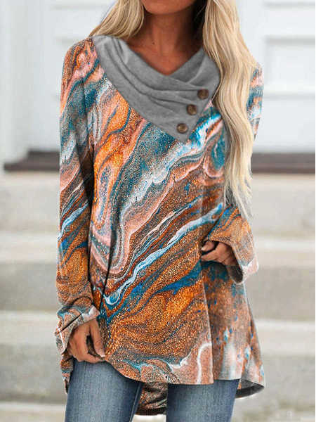 

Cotton Blends Geometric Shirts & Tops, Multicolor, Tunics