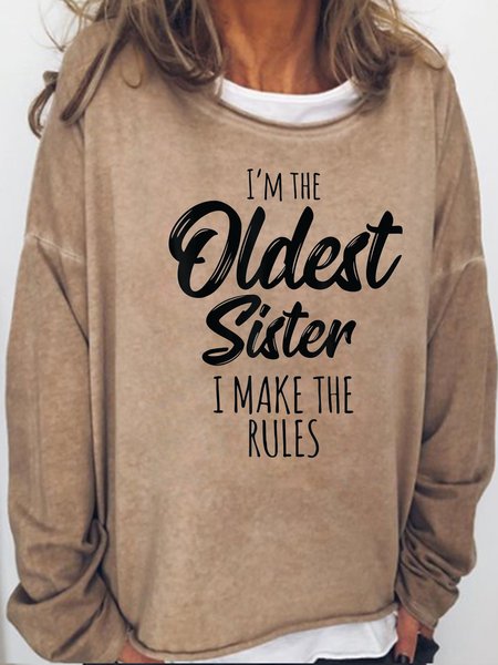 

Oldest Sister Shirt I Make The Rules Funny, Light brown, Hoodies&Sweatshirts