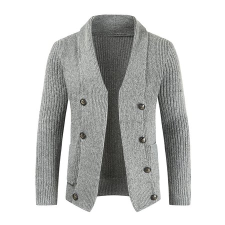 

Work V Neck Cotton Sweater, Light gray, Outerwear