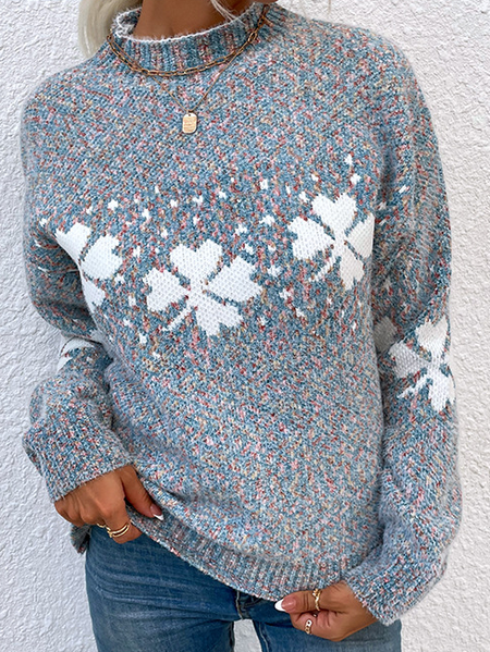 

alto Collo Tinta unita Allentare Maglione, Grigio scuro, Sweater