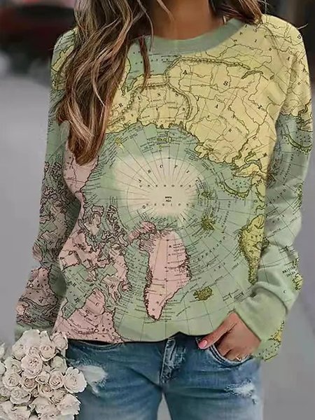 

Casual Abstract Loosen Sweatshirt, Multicolor, Hoodies & Sweatshirts