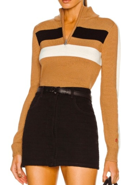 

Winter Long sleeve Simple Mid-weight Daily Sweater, Khaki, Pullovers