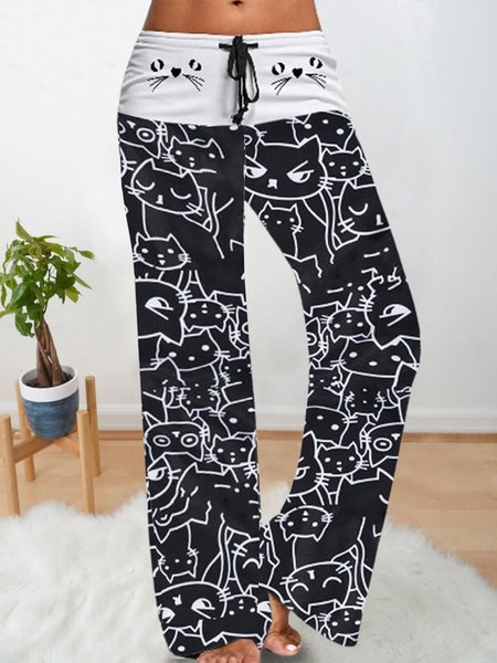 

Cute Loosen Pants, Black, Pants