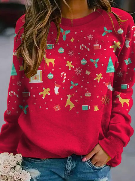 

Funny Letter Christmas Women's sweatshirt, Red, Hoodies&Sweatshirts