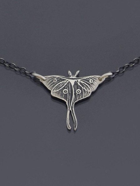 

Vintage Moth Alloy Necklace, As picture, Necklaces