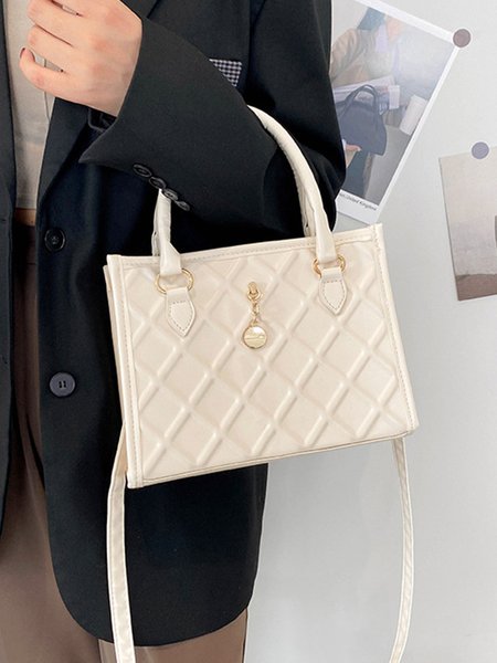 

Simple Embossed Metal Crossbody Bag, Off white, Bags