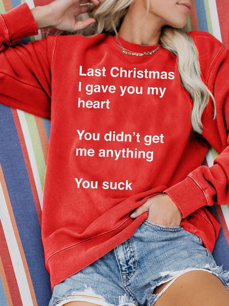 

Last Christmas I Gave You My Heart Sweatshirt, Red, Hoodies&Sweatshirts