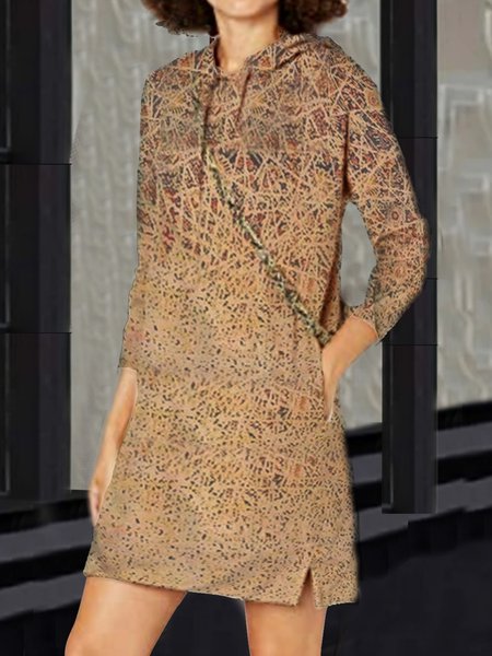 

Regular Fit Casual Geometric Dresses, Multicolor, Mini Dresses