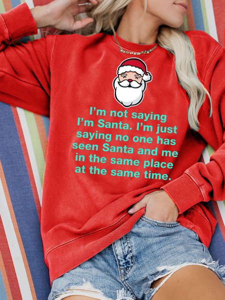 

Not Not Santa Sweatshirt, Red, Hoodies&Sweatshirts