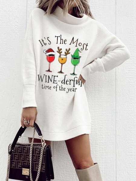 

Loosen Cotton Dresses, White, Mini Dresses