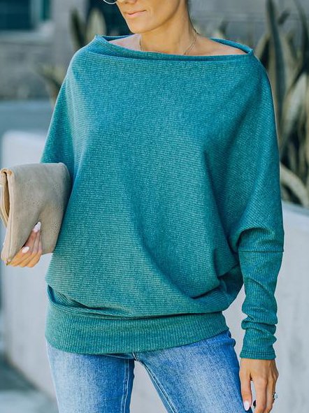 

Plus size Solid Casual Shirts & Tops, Blue, Tops