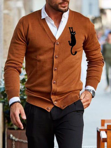 

Casual Long Sleeve Outerwear, As picture, Outerwear