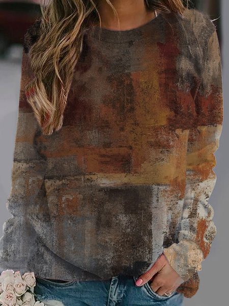 

Cotton Blends Loosen Vacation Sweatshirt, As picture, Hoodies & Sweatshirts