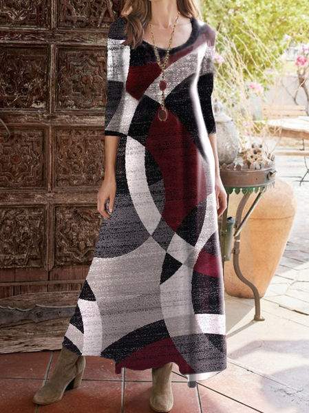 

Elegant Cotton Blends Dresses, Reddish black, Formal Dresses