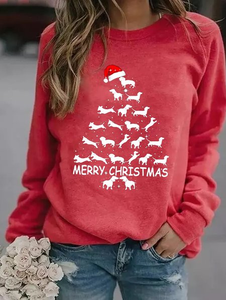 

Dachshund Puppy Merry Christmas Sweatshirt, Red, Hoodies&Sweatshirts