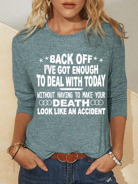 

Back Off Casual Sweatshirt, Green, Hoodies&Sweatshirts