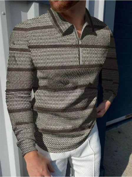 

Long Sleeve Lapel Shirts & Tops, Image 2 (025), polo