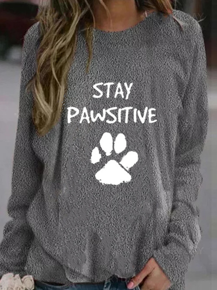 

Casual Loosen Crew Neck Sweatshirt, Gray, Hoodies & Sweatshirts